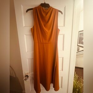 Black Halo Sleeveless Tan Dress